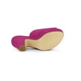 thumbnail image 5 of BLISSFUL STEP Women's Shoes Chunky Platform Open Toe Slides Block Heel Sandals Hot Pink 7, 5 of 7