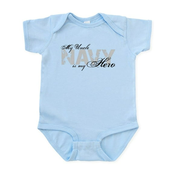 CafePress - Uncle Is My Hero NAVY Infant Bodysuit - Baby Light Bodysuit, Size Newborn - 24 Months