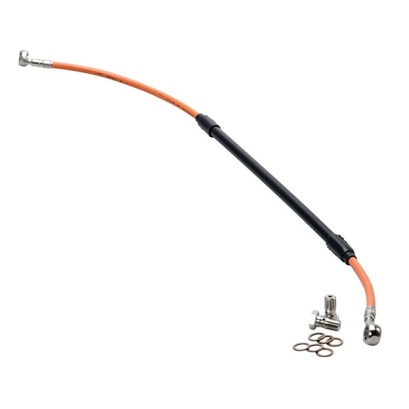 Tusk Rear Motorcycle Steel Braided Brake Line Standard Length Orange for KTM 250 EXC 2004-2005