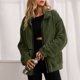 thumbnail image 5 of HongQid Womens Coat Casual Lapel Full Zip Fleece Jacket Long Sleeve Oversized Warm Winter Outwear with Pockets, 5 of 9