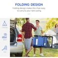 thumbnail image 5 of Folding Camping Chairs Set of 2,Outdoor Deck Chair with Adjustable Sling Back,Patio Chair with Removable Headrest for Garden,Backyard,Lawn, 5 of 8