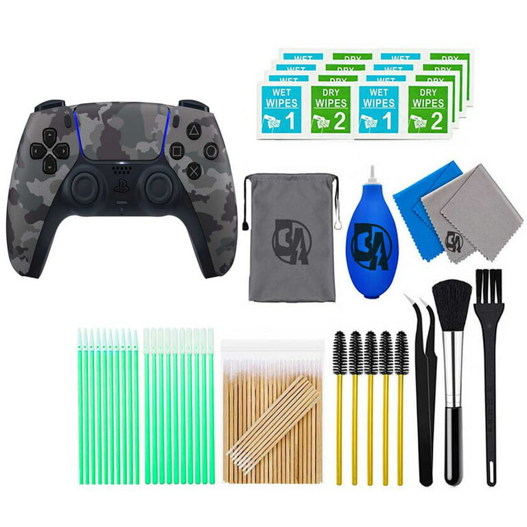 Punktlighed klon spade Sony - DualSense Wireless Controller for PlayStation 5 - Gray Camouflage  With Cleaning Manual Kit Bolt Axtion Bundle Like New - Walmart.com