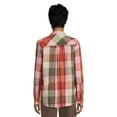 thumbnail image 4 of Time and Tru Women's Button Down Flannel Shirt with Long Sleeves, Sizes XS-3XL, 4 of 5