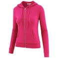 thumbnail image 4 of FashionMille Women Regular Slim Fit Lightweight Zip UP Cotton Blend Hooded Jacket, 4 of 5