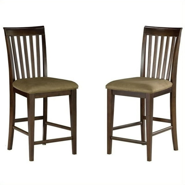 Atlantic Furniture Tabouret de Comptoir Mission 25,5" en Noyer Ancien (Lot de 2)