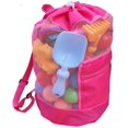 thumbnail image 1 of Mochila de playa rosa de moda y duradera para niños, mochila de playa de malla, bolsa de juguetes de playa, mochila de pelota de juguete para niños, bolsa de almacenamiento con cordón, 1 of 5