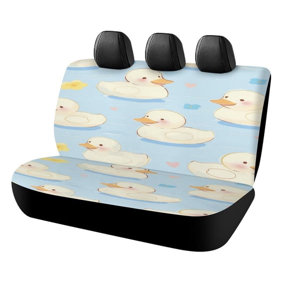 Cute Duck Pattern-5 Rear Seat Covers, Car Backseat Protector, Universal Back Seat Vehicle Interior Protector, Fits Most Cars, SUVs, Sedans, Trucks