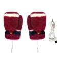 thumbnail image 2 of Luxalzxs USB Heated Gloves for Women Men Winter Warm Heating Mittens Washable Knitting Gloves for Cold Hands Rechargeable Heated Fingerless Gloves Full and Half Hand Warmers, 2 of 5