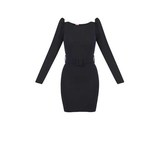 Vestido Corto Para Dama Negro Castalia Trevo 951-38