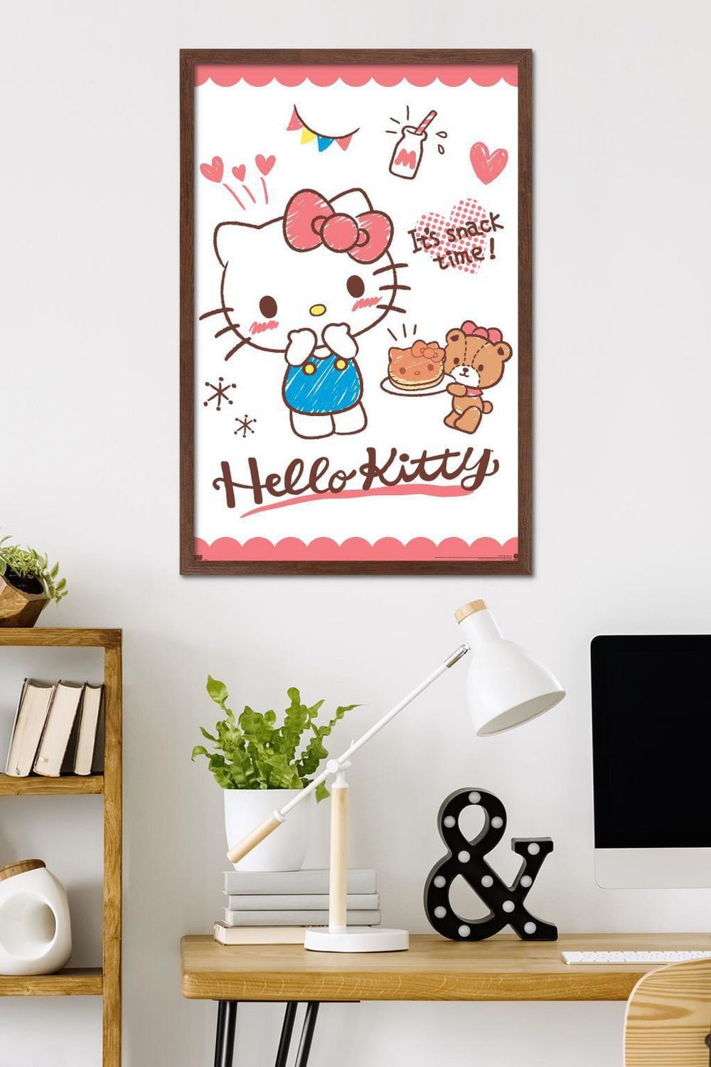 Hello Kitty: 25 Snack Time - Kitty Pancakes Wall Poster, 22.375" x 34" Framed