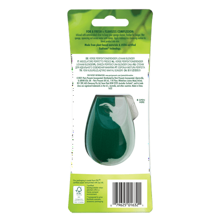 EcoTools Fresh Perfecting Facial Sponge Blender, Plant Based Beauty Sponge, Full Coverage, For Foundation and Concealer, 1 Count