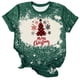 thumbnail image 2 of Fiudx Ofertas Relámpago Camiseta de Manga Corta con Cuello Redondo y Estampado Navideño a La Moda para Mujer, 2 of 4