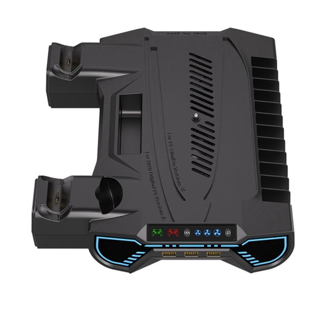 Para Slim/para Pro Soporte con Gancho para Auriculares Soporte de Refrigeración Estación de Carga para Mando con Ventilador de Refrigeración de 3 Niveles A