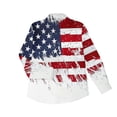 thumbnail image 5 of 4th of July Shirts for Women Button Down Long Sleeve Blouses American Flag Print Shirt Dressy Casual Tops Patriotic Outfit, 5 of 5