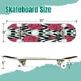 thumbnail image 2 of 31'' Complete Skateboard 7 Layer Canadian Maple Double Kick Deck Skateboards Skull pink roses geometric Skate Board for Beginner Adult Gifts, 2 of 5