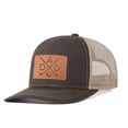 thumbnail image 5 of DAD Golf Leather Patch Embroidered Color Block Trucker Hat Unisex Adjustable Cotton Breathable Fashion Cap for Travel Daily Wear, 5 of 11