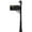 Black, variant on Mailbox System with Post Fluted Base & Horsehead Finial, Bronze