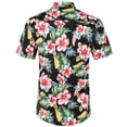 thumbnail image 2 of Leutsin Chemise Décontractée Imprimée à Manches Courtes pour Hommes, Chemise Hawaïenne, 2 of 5