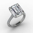 thumbnail image 6 of HeartsAndYou 3.2ct Emerald Cut Moissanite Accents Solitaire Proposal Ring 18k White Gold over Silver, 6 of 8