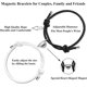 thumbnail image 4 of 2 pulseras magnéticas para parejas para mujeres y hombres, atracción del sol y la luna, pulsera a juego, regalos para novio, novia, mejor amigo, 4 of 5