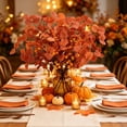 thumbnail image 5 of Artificial Fall Eucalyptus Leaves, 19.68" Greenery Stems Plants for Home Floral Arrangement Wedding Party Autumn Thanksgiving Table Centerpiece Decor, Fake Fall Leaves for Christmas Decor, 2Pcs, 5 of 9
