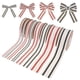 thumbnail image 3 of Xiao Hua rollos de cinta navideña de 10 yardas, cinta de tela para envolver regalos, decoración del árbol de Navidad, decoración del hogar y Navidad para exteriores e interiores, estilo A, 3 of 5