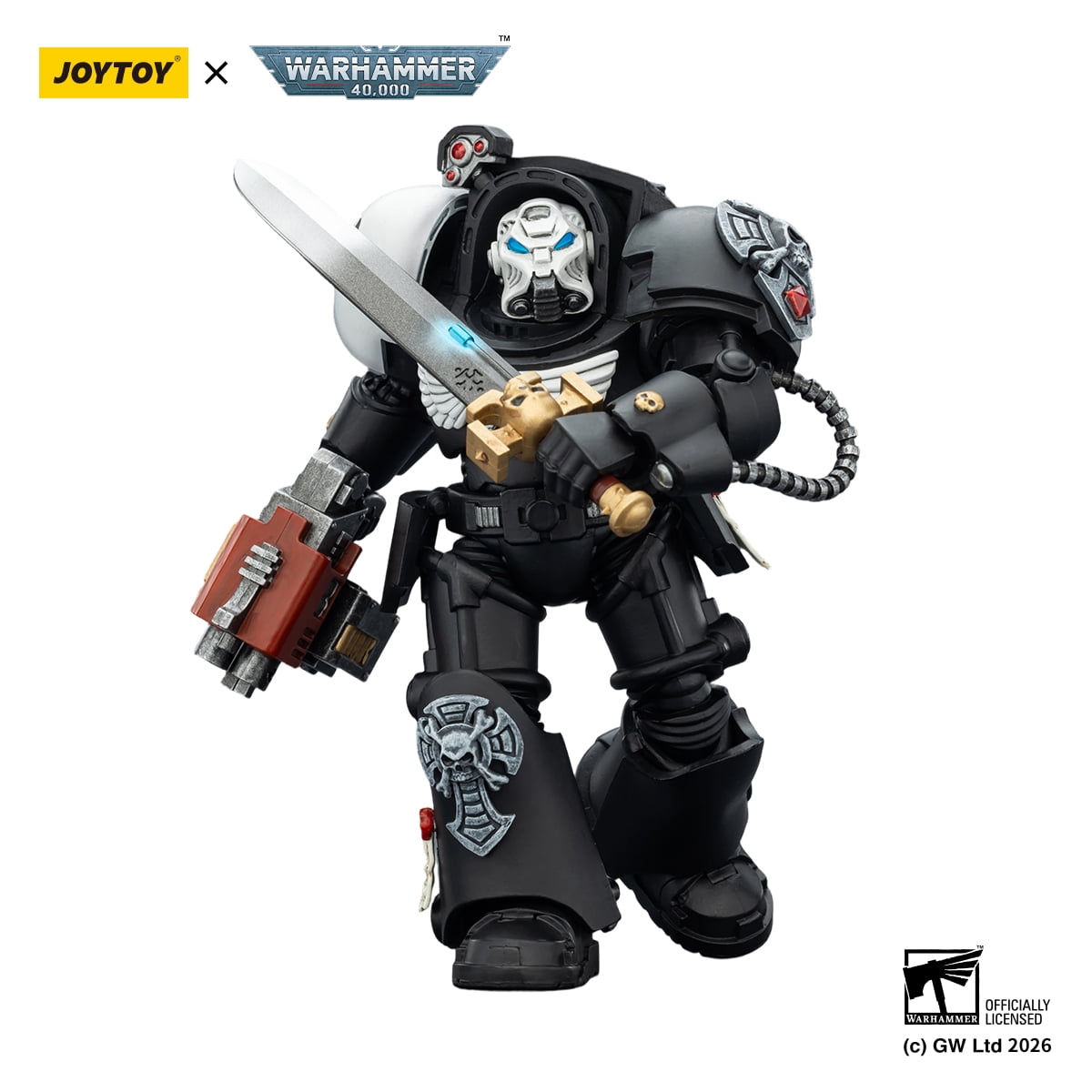 [IN STOCK] JOYTOY Warhammer 40K 1/18 Action Figures Raven Guard Terminator 1 with Power Sword and Storm Bolter