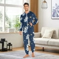 thumbnail image 3 of Adult Christmas Onesie Cute Astronaut Adult Zipper One-Piece Pajamas Unisex Pajamas with Pockets, 3 of 6
