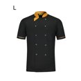 thumbnail image 3 of Baohd Polyester Restaurant Kitchen Uniform - Wear-resistant And Colorfast Easy To Maintain Chef Shirt Cooking Sleeve Black L, 3 of 6