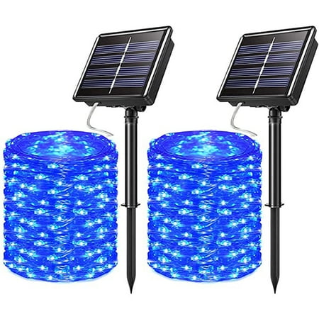 

QZBON Solar Lights Fairy String Lights Christmas decorations 65Ft 200LEDS 8 Modes Outdoor Pathway Landscape Night Lights Garden Crystal Ball Decorative Wall Lights Waterproof for Home Garden