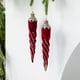 thumbnail image 1 of Colgantes De Plástico Adornos colgantes nevados para árbol de Navidad, 2 unidades, plástico rojo, para decoración de ventanas navideñas, 15 x 3 cm Rkxzt, 1 of 8