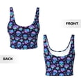 thumbnail image 3 of Sikiie Skull flower funny Print Strappy Sports Bra for Women Padded Push Up Sports Bra Athletic Running Sports Bra Workout Bra Yoga Bra, 3 of 5