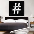 thumbnail image 2 of ARTCANVAS Classy Black White Marble Alphabet Number Sign Hash Tag Pound Canvas Art Print - Size: 36" x 36" (0.75" Deep), 2 of 9