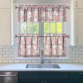 thumbnail image 3 of Kitchen Curtains 24 Inch Short - 3 Panel Set with Cute Cat Paw Pattern, Rod Pocket Window Curtain, 100% Polyester for Pet Lovers Farmhouse, Cafe, Kitchen, Bedroom, Easy Wash, 3 of 6
