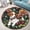 Christmas Dog Angel 1, variant on Circle Area Rug, Christmas Snowflake61 Cute Design Washable Non-Slip Floor Carpet, Soft Rug for Living Room Bedroom Decor 24 Inch