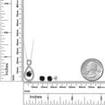 thumbnail image 2 of Gem Stone King 2.67 Ct Round Black Sapphire 925 Sterling Silver Pendant and Earrings Jewelry Set, 2 of 3