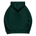 thumbnail image 3 of Pullover Hoodie with Adjustable Drawstring Hood and Front ESSENTIALS Lettering Print Casual Loose Fit Design Green 3XL, 3 of 8