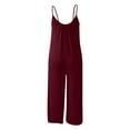 thumbnail image 6 of JGTDBPO Jumpsuits for Women Casual Sleeveless Spaghetti Strap Rompers Boho Wide Leg Jumpsuits Baggy Overalls Jumpers with Pockets Dressy Trendy Outfits Clothes 2025, 6 of 7