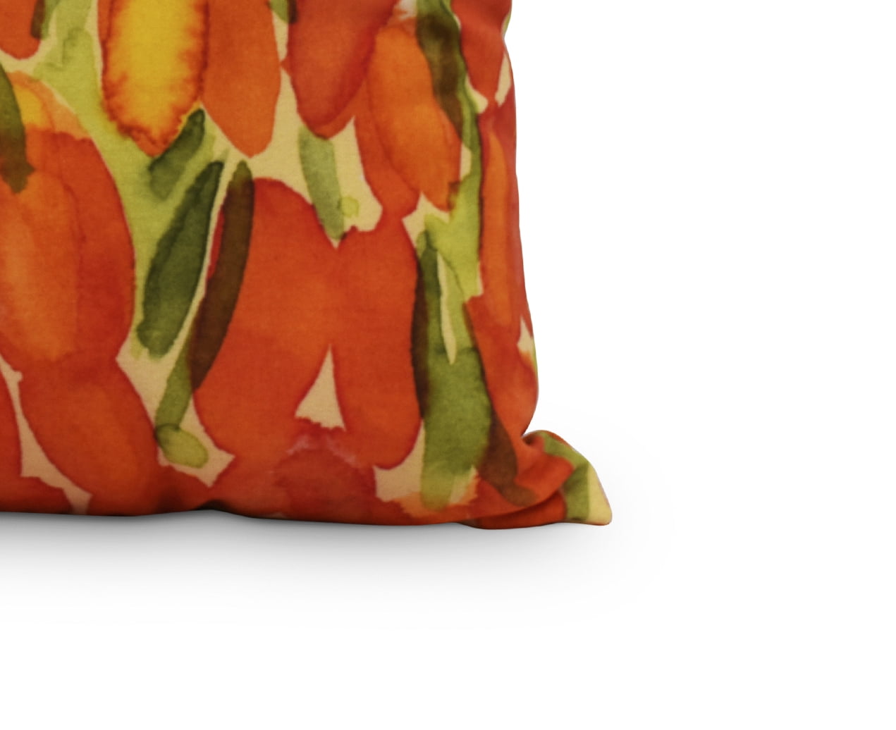 Simply Daisy, 16" x 16" Sunset Tulip Orange Floral DecorativeOutdoor Pillow