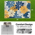 thumbnail image 2 of DEORAB 6'x9' Outdoor Rug Chenille Patio Carpet Three-Layer Material Imitation Silicone Spot Molding Camping Outside RV Mat,Blue, 2 of 8