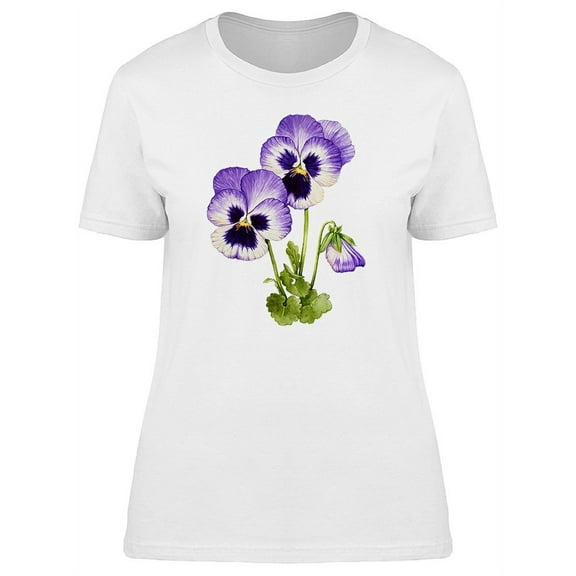 Purple Pansies Flower Tee Women's -Image by Shutterstock