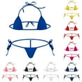thumbnail image 4 of Womens Brazilian Swimwear Thong Bikini Set Bra G-String Underwear Lingerie, 4 of 9