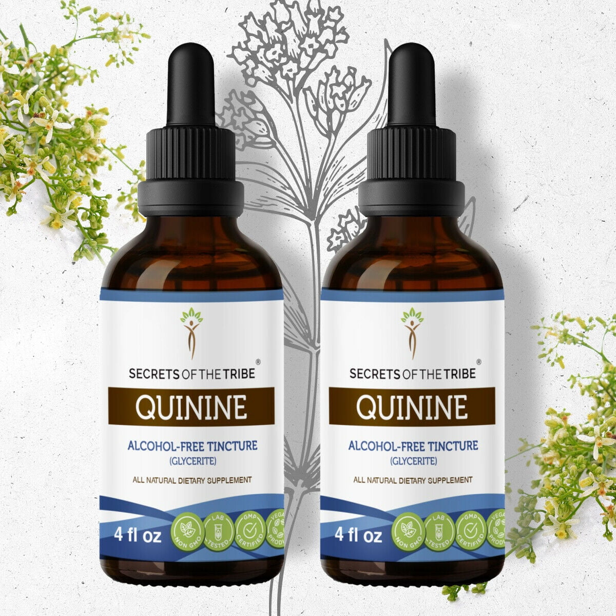 Quinine Tincture AlcoholFREE Extract, Wildcrafted