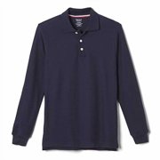 French Toast Boys 2T-4T Long Sleeve Pique Polo Navy 4T