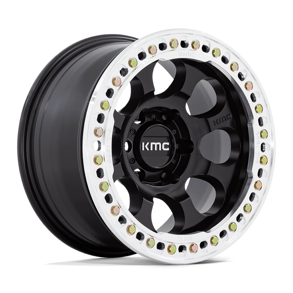 美濃龍図　K-023-1BR2 KMC Aluminum Rim, KM236 TANK BEADLOCK, Satin Black Finish