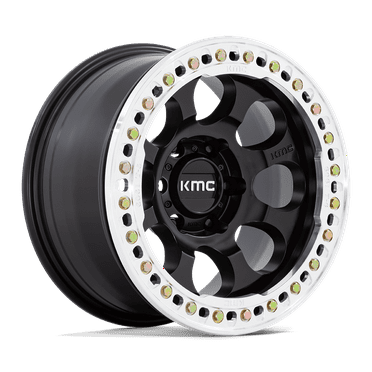 KMC Cast Aluminum Rim KM237 17X9 5X5.0 S-BLK-MACH-RG -12MM, KM237MD17905012N