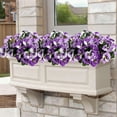 thumbnail image 5 of Fall Danhjin Fake Flowers Artificial Flowers in Vase, Faux Bouquet 5 Forks Tricolor Violet Wildflower Silk Flowers for Home Wedding Centerpiece Table Indoor Outdoor Decoration, 5 of 5