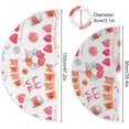 thumbnail image 4 of FMSHPON Valentines Love Hearts Flowers Xmas Christmas Tree Skirt Stand Mat for Holiday Party Decoration Indoor Outdoor 48 inches, 4 of 6