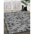thumbnail image 2 of Ahgly Company Indoor Round Patterned Gray Dolphin Gray Area Rugs, 3' Round, 2 of 6