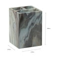 thumbnail image 3 of ELLE Paris Square Polyresin Tooth Brush Holder in Agate, 3 of 5